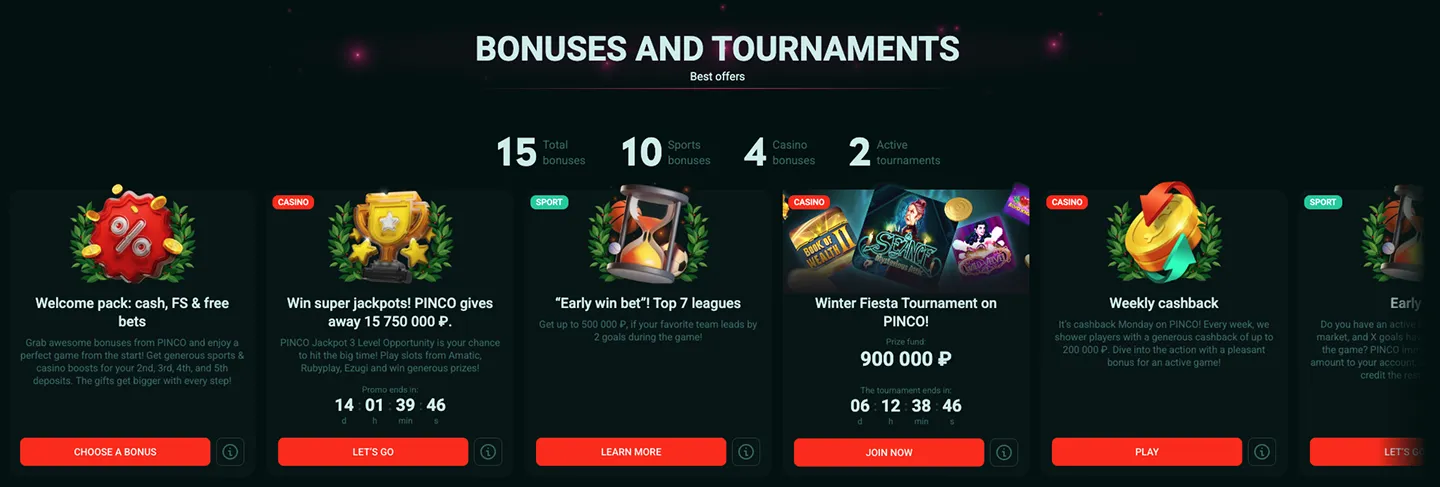pinco bonus